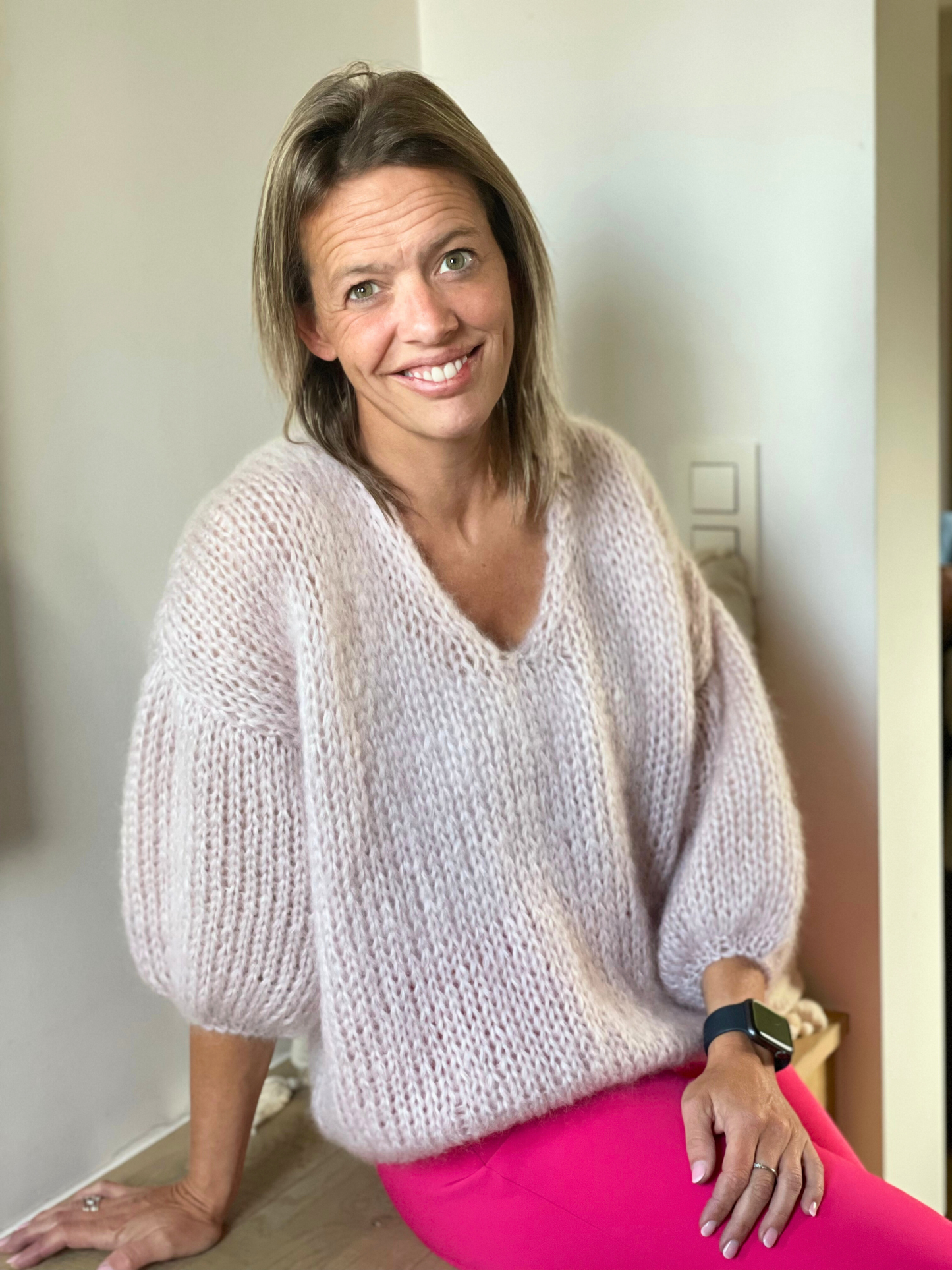 Pullover V-neck met korte mouw