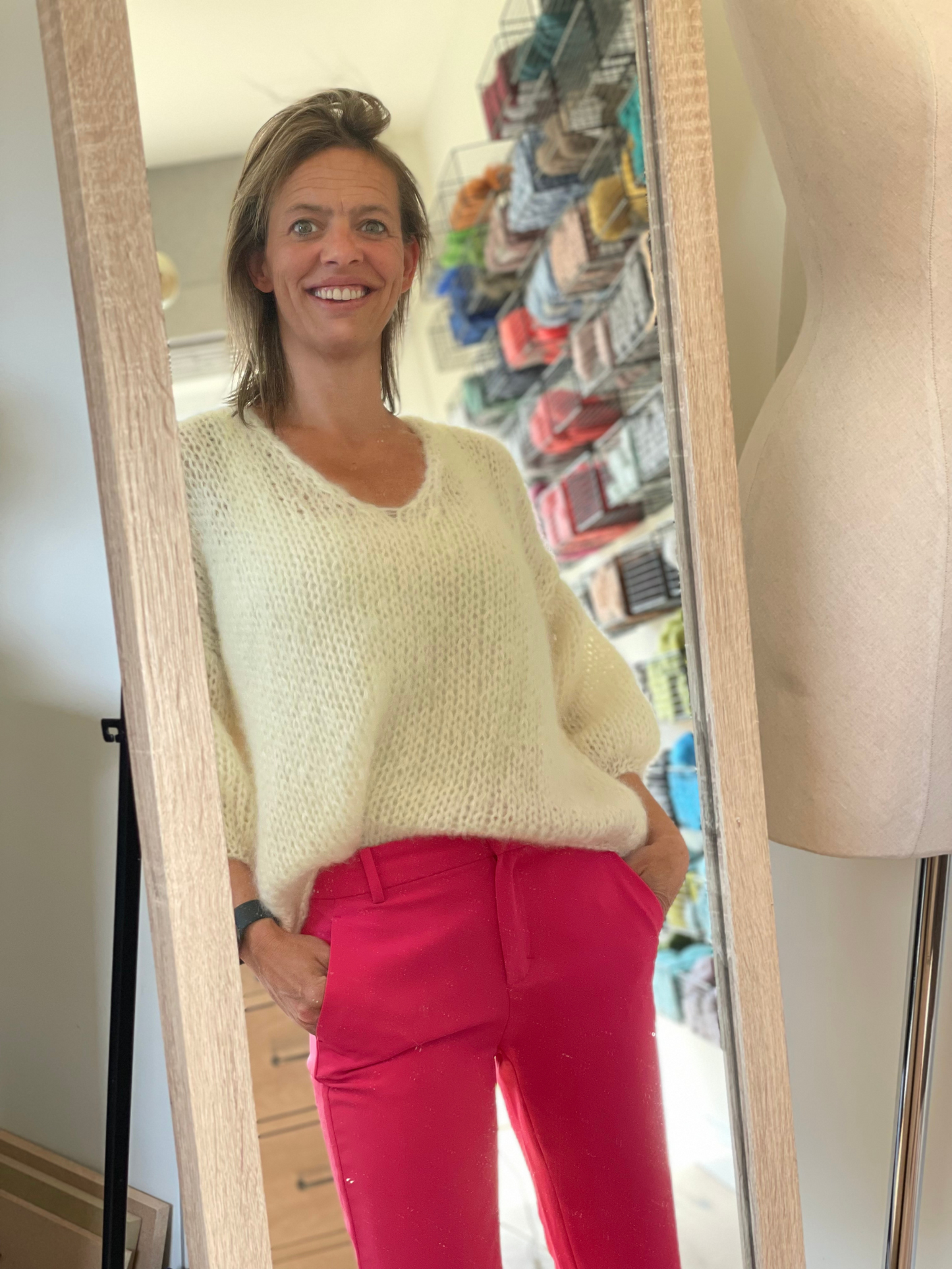 Pullover V-neck met korte mouw