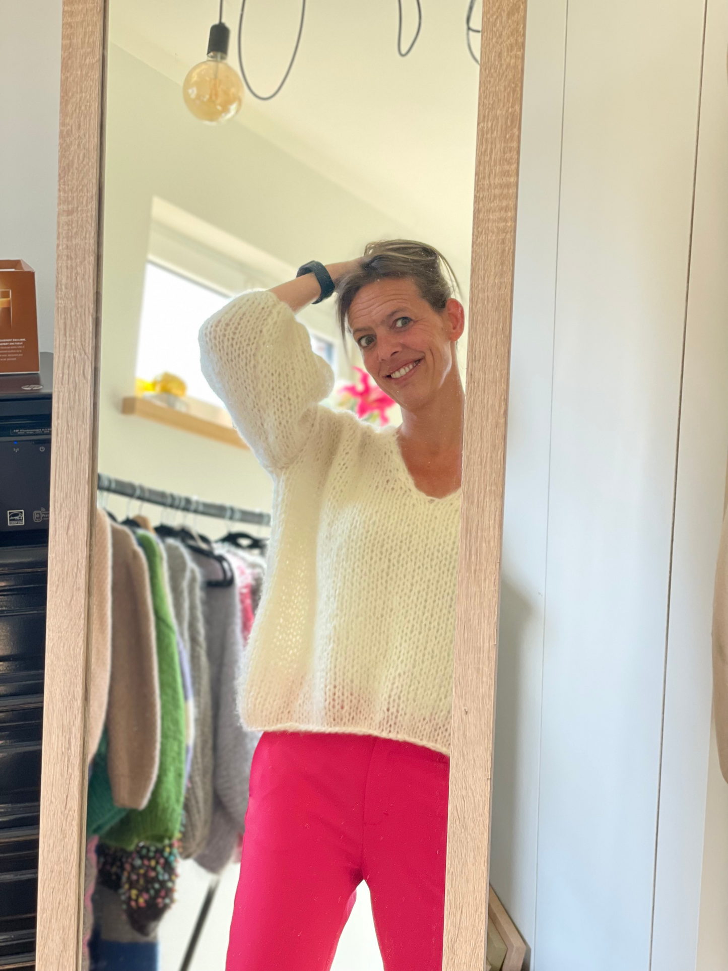 Pullover V-neck met korte mouw