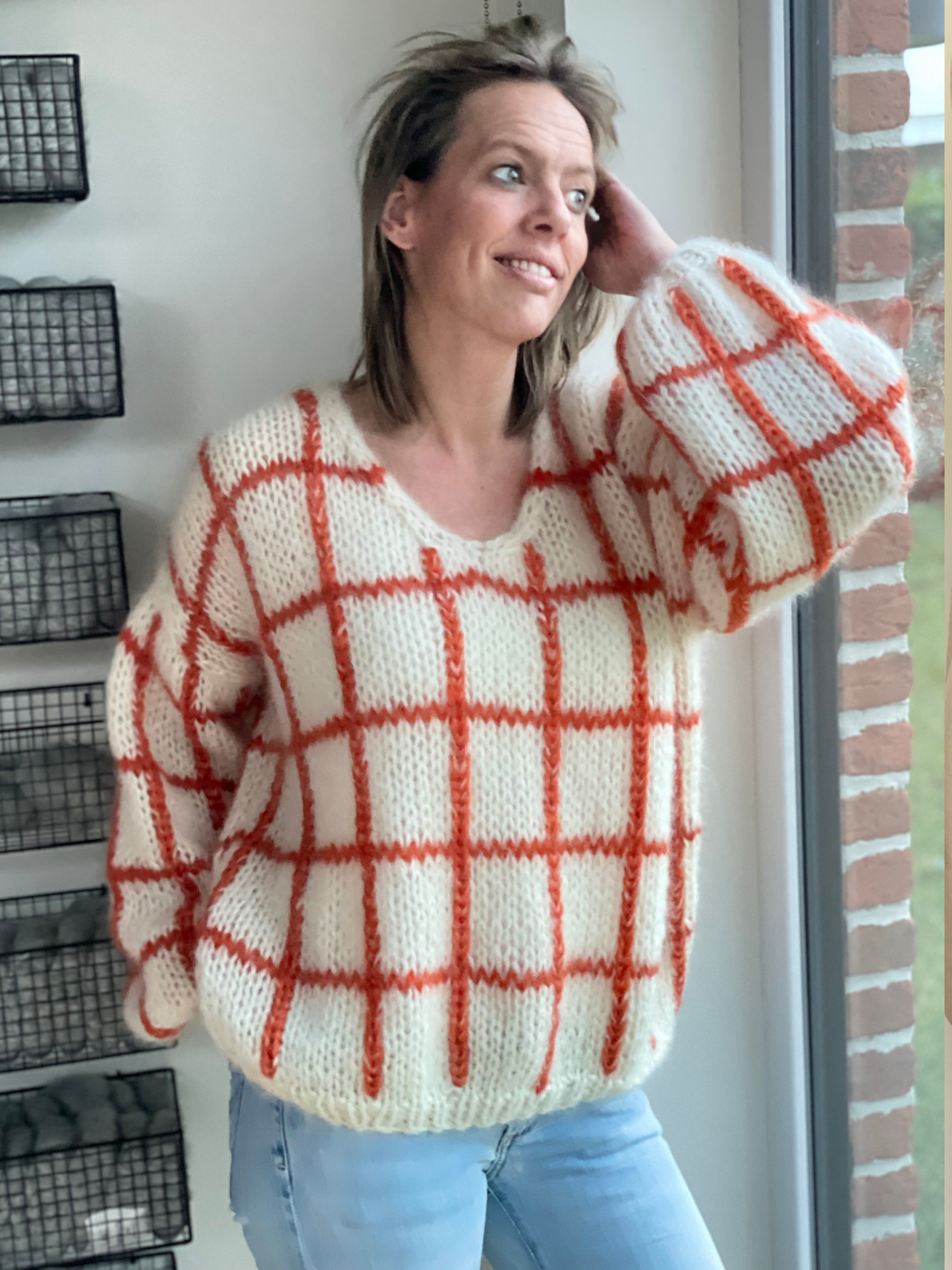 Pullover geruit